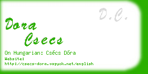 dora csecs business card