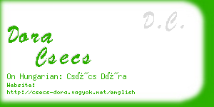 dora csecs business card